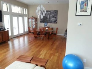 Flooring of dining room | Shans Carpets And Fine Flooring Inc