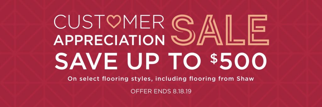 Customer appreciation sale | Shans Carpets And Fine Flooring Inc