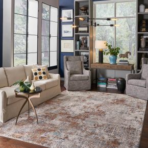Area Rug in living room | Shans Carpets And Fine Flooring Inc